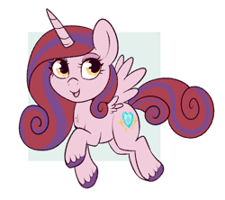 Size: 750x667 | Tagged: safe, artist:lulubell, imported from derpibooru, princess cadance, oc, oc only, oc:bleeding heart, pony, chibi, nightmare cadance, nightmarified, solo