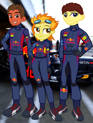 Size: 1589x2094 | Tagged: safe, artist:gmaplay, imported from derpibooru, spitfire, equestria girls, checho perez, equestria girls-ified, max verstappen, red bull formula 1