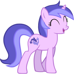 Size: 3000x3000 | Tagged: safe, artist:m99moron, imported from derpibooru, sea swirl, seafoam, pony, unicorn, ^^, background pony, eyes closed, female, mare, open mouth, simple background, solo, transparent background, vector, walking