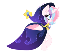 Size: 1280x861 | Tagged: safe, artist:ladylullabystar, imported from derpibooru, oc, oc only, oc:lullaby star, alicorn, pony, cloak, clothes, female, mare, simple background, solo, transparent background