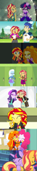 Size: 1276x5762 | Tagged: safe, artist:thejboy88, edit, edited screencap, imported from derpibooru, screencap, adagio dazzle, flash sentry, pinkie pie, ray, sci-twi, starlight glimmer, sunset shimmer, trixie, twilight sparkle, eqg summertime shorts, equestria girls, equestria girls series, forgotten friendship, legend of everfree, mirror magic, pet project, rainbow rocks, the art of friendship, spoiler:eqg specials, female, flashimmer, lesbian, male, scene interpretation, scitwishimmer, shimmerglimmer, shipping, straight, sunsagio, sunsetpie, sunsetsparkle, suntrix