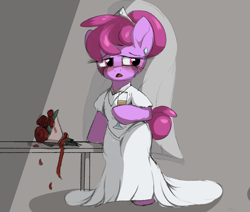 Size: 3536x3000 | Tagged: safe, artist:arume_lux, artist:luxsimx, imported from derpibooru, berry punch, berryshine, earth pony, pony, alcohol, alternate hairstyle, bouquet, bride, champagne, clothes, dress, female, flower, jewelry, makeup, mare, running makeup, sad, solo, wedding dress, wedding veil, wine