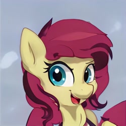 Size: 1024x1024 | Tagged: safe, artist:thisponydoesnotexist, imported from derpibooru, pony, ai content, ai generated, bust, generator:thisponydoesnotexist, neural network, open mouth, portrait, solo