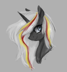 Size: 564x604 | Tagged: safe, artist:raeverran, imported from derpibooru, oc, oc only, oc:velvet remedy, pony, unicorn, fallout equestria, bust, low res image, portrait, solo