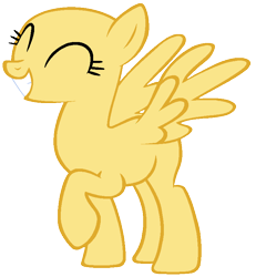 Size: 725x783 | Tagged: safe, artist:drugzrbad, imported from derpibooru, pegasus, pony, friendship is magic, bald, base, eyes closed, female, grin, mare, raised hoof, raised leg, simple background, smiling, transparent background