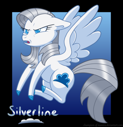 Size: 2336x2414 | Tagged: safe, artist:champion-of-namira, imported from derpibooru, oc, oc only, oc:silverline, pegasus, pony, female, frown, mare, solo