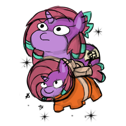 Size: 3464x3464 | Tagged: safe, artist:ledwine glass, color edit, edit, editor:piro pie, editor:piro_pie, imported from derpibooru, oc, oc only, oc:piropie, unicorn, colored, concerned, helmet, spacesuit, squatpony