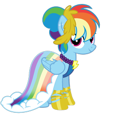 Size: 1024x1104 | Tagged: safe, artist:prismborealisdash, imported from derpibooru, rainbow dash, pegasus, pony, base used, broken wing, clothes, dress, female, looking at you, mare, rainbow dash always dresses in style, simple background, solo, transparent background, wings