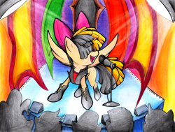 Size: 3256x2468 | Tagged: safe, artist:backgrounds-ponies, imported from derpibooru, songbird serenade, my little pony: the movie, commission, commissioner:reversalmushroom, concert, traditional art