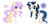 Size: 775x393 | Tagged: safe, artist:xxcheerupxxx, imported from derpibooru, oc, oc:iris dawn, oc:starry spring, pony, unicorn, base used, female, magical lesbian spawn, mare, offspring, parent:fluttershy, parent:twilight sparkle, parents:twishy, simple background, transparent background