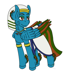 Size: 862x891 | Tagged: safe, artist:midnightfire1222, imported from derpibooru, oc, oc only, oc:prince scarab, oc:scarab, pegasus, pony, deviantart, egyptian, egyptian pony, request, simple background, solo, transparent background