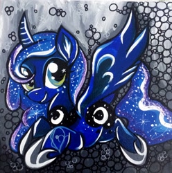 Size: 1920x1936 | Tagged: safe, artist:annuthecatgirl, imported from derpibooru, princess luna, pony, painting, solo, traditional art