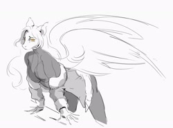 Size: 2438x1813 | Tagged: safe, artist:lxix_st, artist:schnellentod, imported from derpibooru, oc, oc only, anthro, pegasus, solo