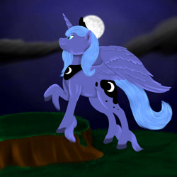 Size: 1000x1000 | Tagged: safe, artist:lord atlantean, imported from derpibooru, princess luna, alicorn, pony, s1 luna, solo, unshorn fetlocks