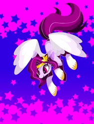 Size: 681x900 | Tagged: safe, artist:stacy_165cut, imported from derpibooru, pipp petals, pegasus, pony, abstract background, adorapipp, cute, female, g5, mare, pipp, smiling, solo, spread wings, stars, unshorn fetlocks, wings