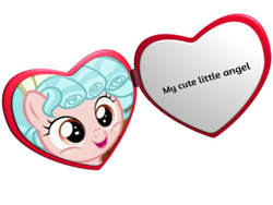 Size: 400x300 | Tagged: safe, imported from derpibooru, cozy glow, cozybetes, cute, female, filly, heart, heart locket, locket meme, palindrome get