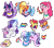 Size: 1280x1127 | Tagged: safe, artist:artwing74, imported from derpibooru, apple bloom, applejack, fluttershy, pinkie pie, rainbow dash, rarity, scootaloo, starlight glimmer, sweetie belle, trixie, twilight sparkle, twilight sparkle (alicorn), alicorn, appledash, asexual pride flag, bisexual pride flag, butch lesbian, cheek kiss, cutie mark crusaders, demigirl pride flag, demisexual pride flag, female, gender headcanon, headcanon, hug, kiss on the cheek, kissing, lesbian, lesbian pride flag, lgbt headcanon, long tongue, male, mane six, nonbinary pride flag, omnisexual pride flag, pansexual pride flag, pride, pride flag, sexuality headcanon, shipping, siblings, simple background, sisters, startrix, straight ally flag, tomboy, tongue out, trans female, trans male, trans stallion scootaloo, trans trixie, transgender, transgender pride flag, transparent background