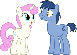 Size: 9022x6385 | Tagged: safe, artist:90sigma, artist:kevinerino, edit, imported from derpibooru, blues, noteworthy, twinkleshine, pony, unicorn, a canterlot wedding, for whom the sweetie belle toils, .svg available, absurd resolution, adorableshine, cute, duo, female, male, mare, open mouth, shineworthy, shipping fuel, simple background, smiling, straight, transparent background, twinkleworthy, vector