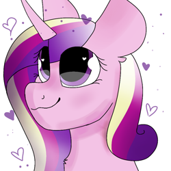 Size: 768x768 | Tagged: safe, alternate version, artist:valkiria, derpibooru exclusive, imported from derpibooru, princess cadance, alicorn, pony, cute, cutedance, heart, horn, simple background, solo, white background