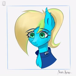 Size: 1600x1600 | Tagged: safe, artist:delta hronum, imported from derpibooru, oc, oc only, oc:skyrex, pegasus, pony, clothes, female, mare, oda 997, pegasus oc, smiling, solo, wings