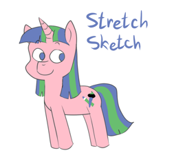 Size: 1232x1172 | Tagged: safe, artist:sveta kuklina, imported from derpibooru, oc, oc:stretch sketch, unicorn, simple background