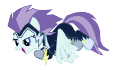 Size: 738x423 | Tagged: safe, artist:benpictures1, idw, imported from derpibooru, zapp, pegasus, pony, power ponies (episode), flying, idw showified, inkscape, open mouth, power ponies, recolor, simple background, solo, vector, white background