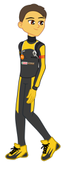 Size: 1072x2428 | Tagged: safe, artist:gmaplay, imported from derpibooru, equestria girls, equestria girls-ified, esteban ocon, formula 1, racing, racing suit, simple background, solo, transparent background