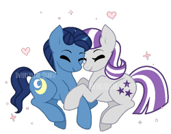 Size: 670x526 | Tagged: safe, artist:interstellar-quartz, imported from derpibooru, night light, twilight velvet, pony, unicorn, cute, female, husband and wife, male, mare, nightvelvet, shipping, simple background, stallion, straight, transparent background, watermark