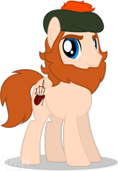 Size: 1617x2356 | Tagged: safe, artist:amgiwolf, imported from derpibooru, oc, oc only, earth pony, pony, beret, earth pony oc, hat, male, signature, simple background, smiling, stallion, transparent background