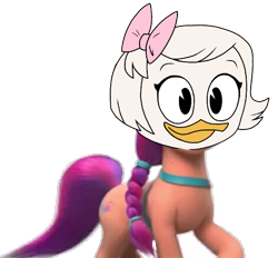 Size: 514x476 | Tagged: safe, edit, sunny starscout, bird, duck, pony, context is for the weak, reference, wat