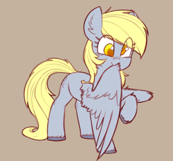 Size: 1714x1594 | Tagged: safe, artist:yoditax, derpibooru exclusive, imported from derpibooru, derpy hooves, pegasus, pony, colored hooves, cute, derpabetes, ear fluff, female, grooming, happy, mare, preening, raised hoof, simple background, solo, wings