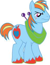 Size: 1920x2467 | Tagged: safe, edit, imported from derpibooru, vector edit, big macintosh, rainbow dash, earth pony, pony, ponyar fusion, fusion, male, palette swap, recolor, simple background, solo, stallion, transparent background, vector