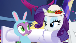 Size: 1280x720 | Tagged: safe, artist:thejaleonard, imported from derpibooru, rarity, spike, easter, female, holiday, male, shipping, sparity, straight