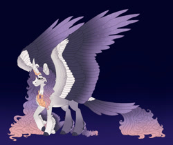 Size: 1280x1077 | Tagged: safe, artist:akumajdragon, imported from derpibooru, oc, oc only, alicorn, pony, colored wings, female, magical lesbian spawn, male, mare, multicolored wings, offspring, parent:rarity, parent:twilight sparkle, parents:rarilight, solo, stallion, wings