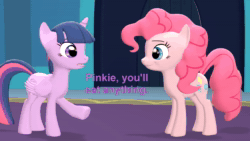 Size: 1920x1080 | Tagged: safe, artist:red4567, imported from derpibooru, pinkie pie, twilight sparkle, alicorn, earth pony, pony, 3d, ai assisted, ai content, animated, april fools, bob's burgers, comic, comic dub, duo, fifteen.ai, minecraft, pinkie pie is not amused, prank, sound, source filmmaker, sponge, twilight sparkle (alicorn), unamused, webm