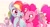 Size: 2948x1613 | Tagged: safe, artist:imalou, imported from derpibooru, pinkie pie, rainbow dash, twilight sparkle, alicorn, earth pony, fish, pegasus, pony, april fish, april fools, april fools 2021, female, laughing, looking at each other, looking at someone, mare, prank, signature, smiling, spread wings, teary eyes, twilight sparkle (alicorn), wings