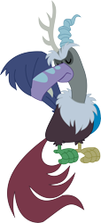 Size: 6719x14753 | Tagged: safe, artist:cosmic-dash, imported from derpibooru, discord, bird, twilight's kingdom, 2014, absurd resolution, birdified, discobird, eyes closed, grooming, male, preening, simple background, solo, species swap, transparent background, vector