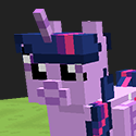 Size: 125x125 | Tagged: safe, imported from derpibooru, twilight sparkle, alicorn, pony, mine little pony, minecraft, picture for breezies, solo, twilight sparkle (alicorn)