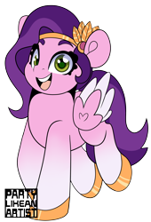 Size: 2720x4000 | Tagged: safe, artist:partylikeanartist, imported from derpibooru, pipp petals, pegasus, pony, spoiler:g5, eyebrows, female, g5, gradient hooves, hooves, jewelry, looking at you, mare, open mouth, pipp, princess pipp petals, simple background, solo, tiara, transparent background