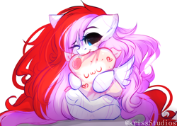 Size: 4500x3200 | Tagged: safe, artist:1fresita, artist:krissstudios, imported from derpibooru, oc, oc only, oc:mizhore, pegasus, pony, female, mare, pillow, solo