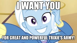 Size: 640x359 | Tagged: safe, imported from derpibooru, trixie, do it for the ponygram!, equestria girls, equestria girls series, spoiler:eqg series (season 2), caption, image macro, imgflip, meme, text, uncle sam