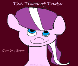 Size: 1580x1338 | Tagged: safe, artist:coltfan97, imported from derpibooru, diamond tiara, earth pony, pony, 1000 hours in ms paint, happy, jewelry, poster, tiara