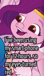Size: 712x1231 | Tagged: safe, edit, imported from derpibooru, pipp petals, pegasus, pony, g5, obsession, that explains everything, that pony sure does love phones, this explains everything