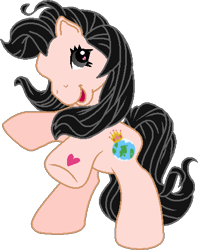 Size: 378x478 | Tagged: safe, artist:muhammad yunus, artist:tanahgrogot, imported from derpibooru, oc, oc only, oc:zone, earth pony, pony, base used, cutie mark, earth, earth pony oc, female, g3, heart, heart eyes, looking at you, mare, open mouth, simple background, solo, transparent background, vector, wingding eyes