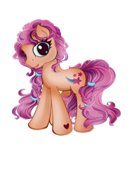 Size: 3024x4032 | Tagged: safe, artist:eris azure, imported from derpibooru, sunny starscout, earth pony, pony, braid, eyelashes, female, g3, g5, g5 to g3, generation leap, high res, looking at you, simple background, solo, transparent background