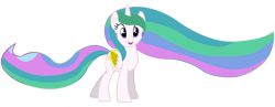 Size: 7500x2921 | Tagged: safe, artist:laszlvfx, imported from derpibooru, princess celestia, pony, absurd resolution, simple background, solo, transparent background, two toned wings, vector, wings