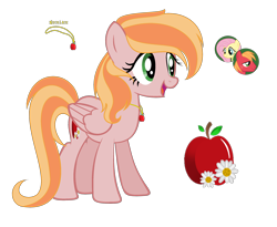 Size: 2392x1960 | Tagged: safe, artist:angellight-bases, artist:aurorashinesentryyt, imported from derpibooru, big macintosh, fluttershy, oc, oc:apple blossom, pegasus, pony, base used, cutie mark, female, filly, fluttermac, green eyes, jewelry, male, necklace, offspring, parent:big macintosh, parent:fluttershy, parents:fluttermac, pink coat, screencap reference, shipping, simple background, straight, transparent background, two toned mane