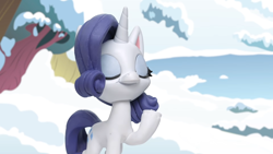 Size: 1920x1080 | Tagged: safe, imported from derpibooru, screencap, rarity, pony, my little pony: pony life, my little pony: stop motion short, snow pony contest (short), g4.5, pony life, solo, stop motion