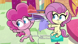 Size: 1920x1080 | Tagged: safe, imported from derpibooru, screencap, fluttershy, pinkie pie, rarity, pony, how applejack got her hat back, my little pony: pony life, spoiler:pony life s01e04, female, g4.5, mare, pony life, toaster