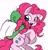 Size: 1961x2048 | Tagged: safe, artist:reiduran, color edit, edit, editor:datzigga, imported from derpibooru, pinkie pie, oc, oc:anon, pony, colored, cute, diapinkes, fluffy